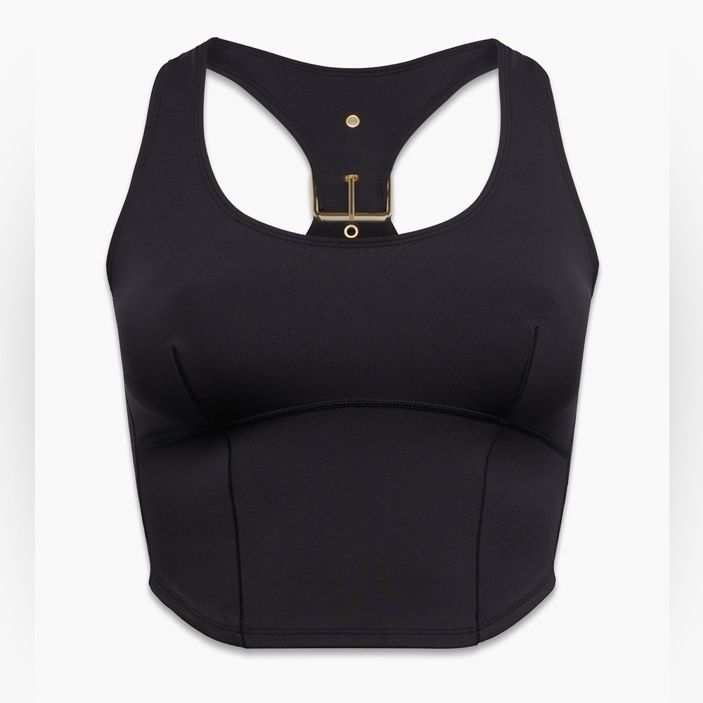 Savage x Fenty New with Tag Body Flaunt Racerback Cropped Tank - Medium in Black